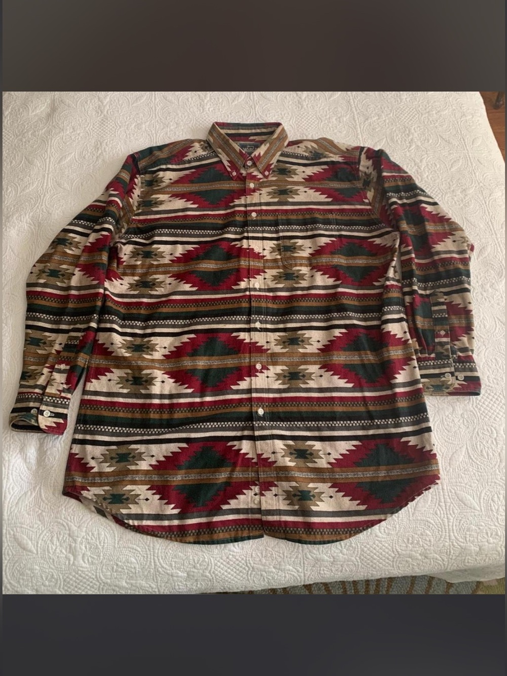 Vintage Woolrich Made In USA - Western Shirt - Aztec Button-Up - Western